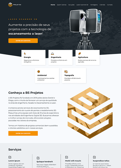 Landing Page – BS Projetos