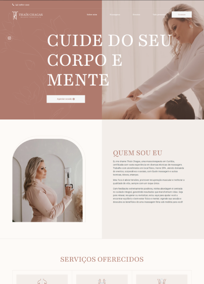 Institucional One Page – Thaís Chagas Massoterapeuta